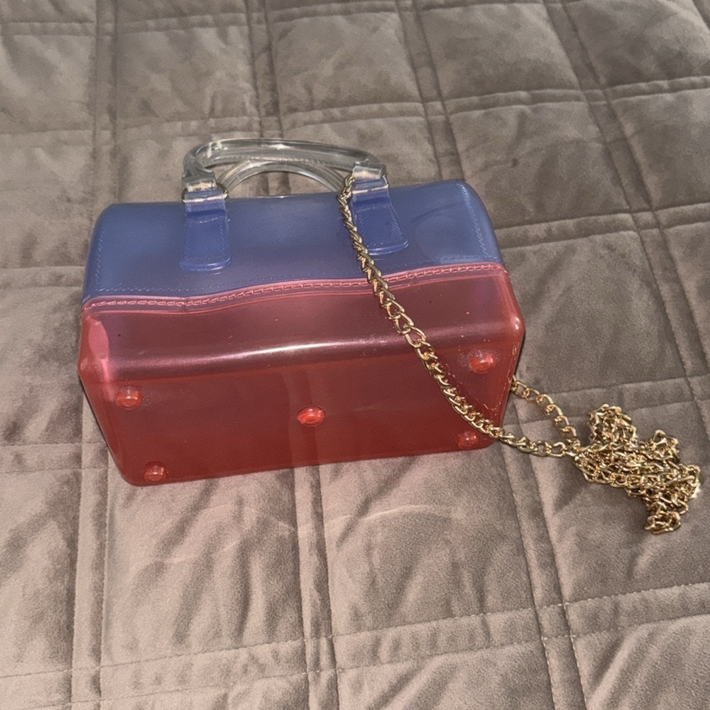 Translucent Jelly Crossbody with Chain - Picture 3 of 3